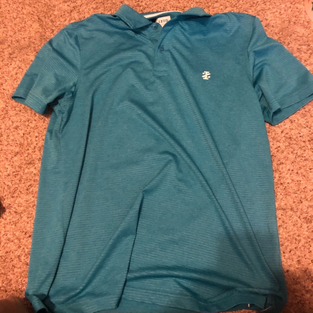Blue izod golf shirt